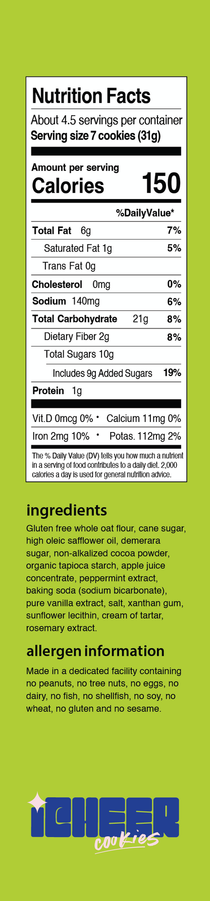 MAJORS Mint Chocolate Cookies